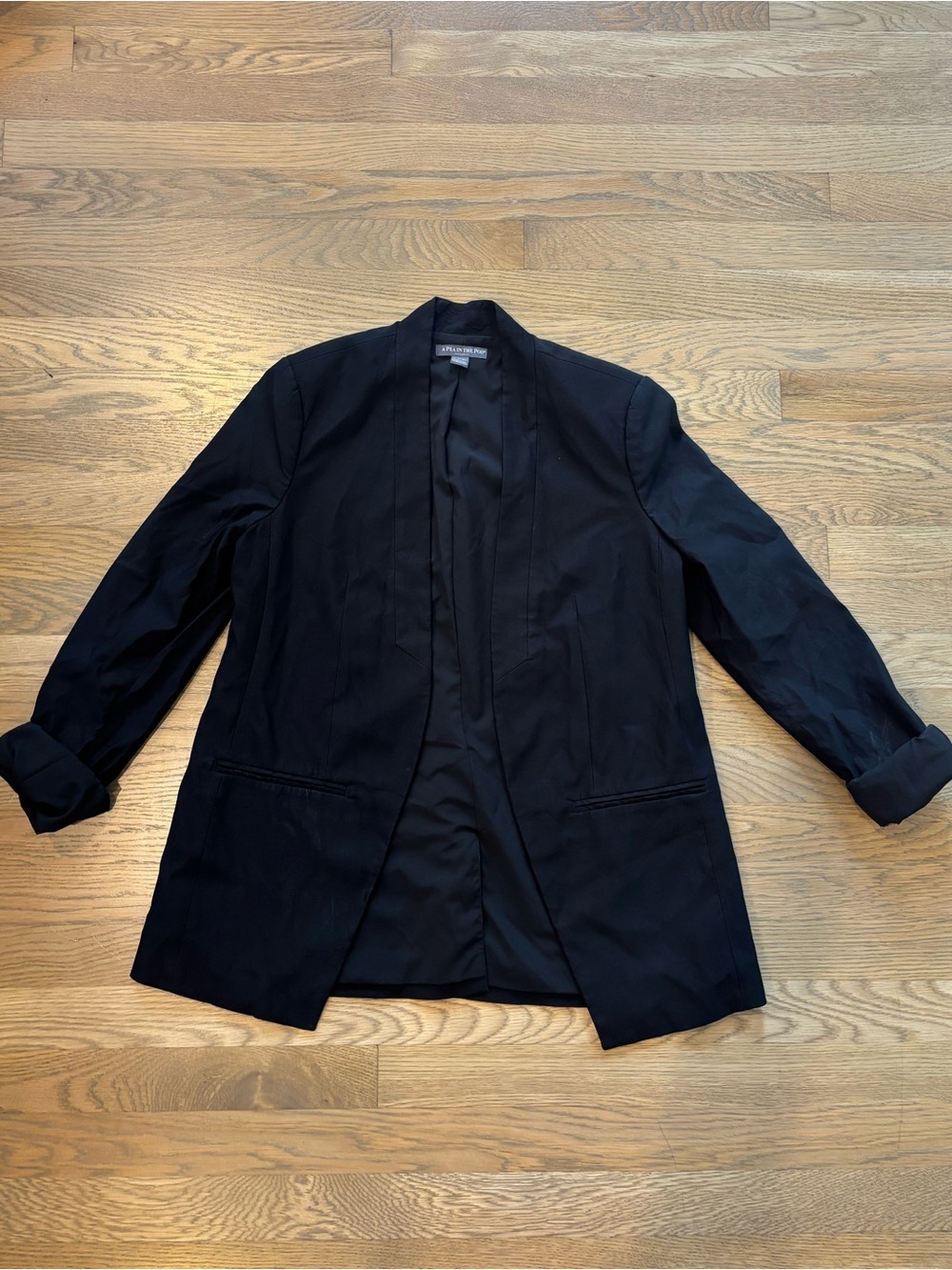 A Pea in the Pod Maternity Black Open-Front Blazer Jacket